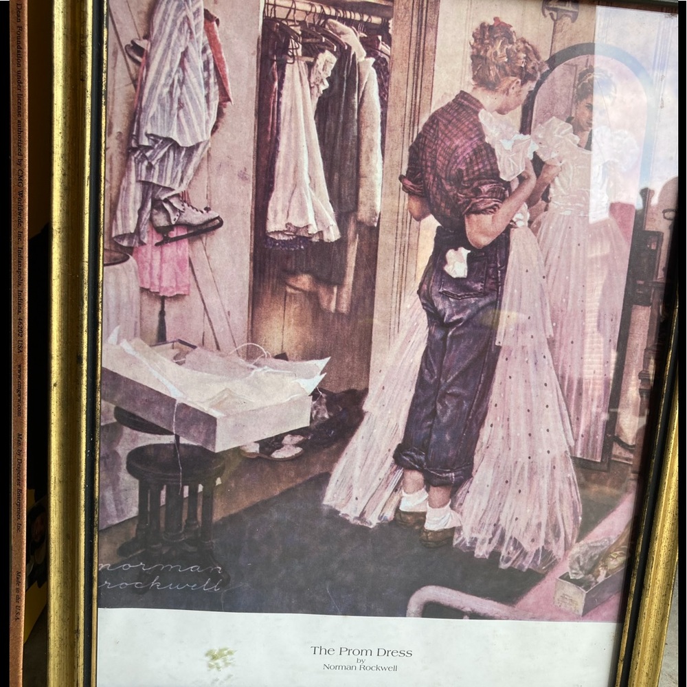 Norman Rockwell The Prom Dress Framed Picture